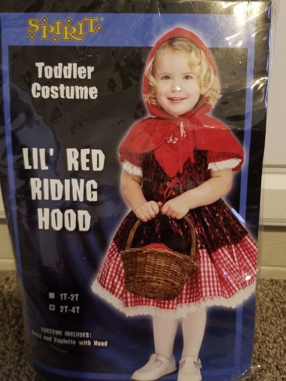 Spirit Lil' Red Riding Hood Toddler Costume - Red, White, Black